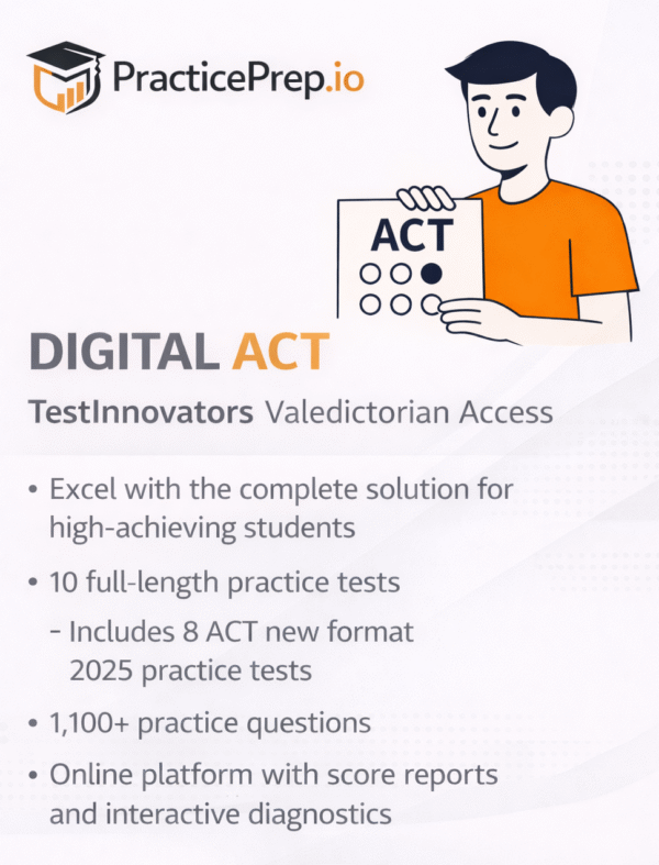 Digital ACT practice tests & Questions &ndash; TestInnovators Valedictorian Access