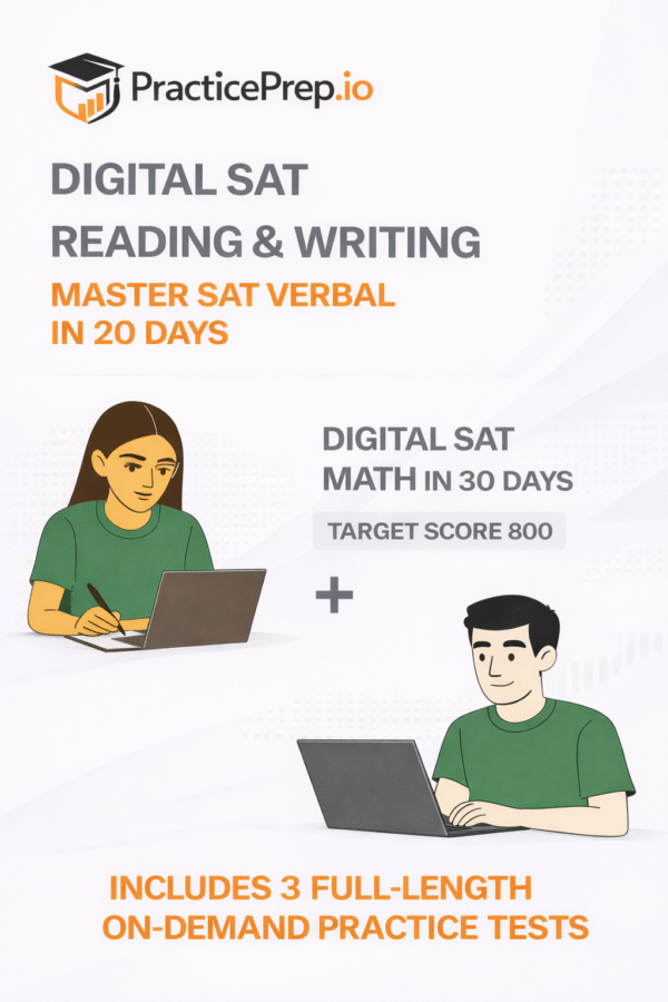 Digital SAT Prep Course &ndash; Includes 3 Full-Length On-Demand Practice Tests